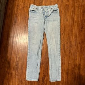Levi's 501 Women's Jeans Size 25x30, Straight Leg, Button Fly, Light Wash Denim
